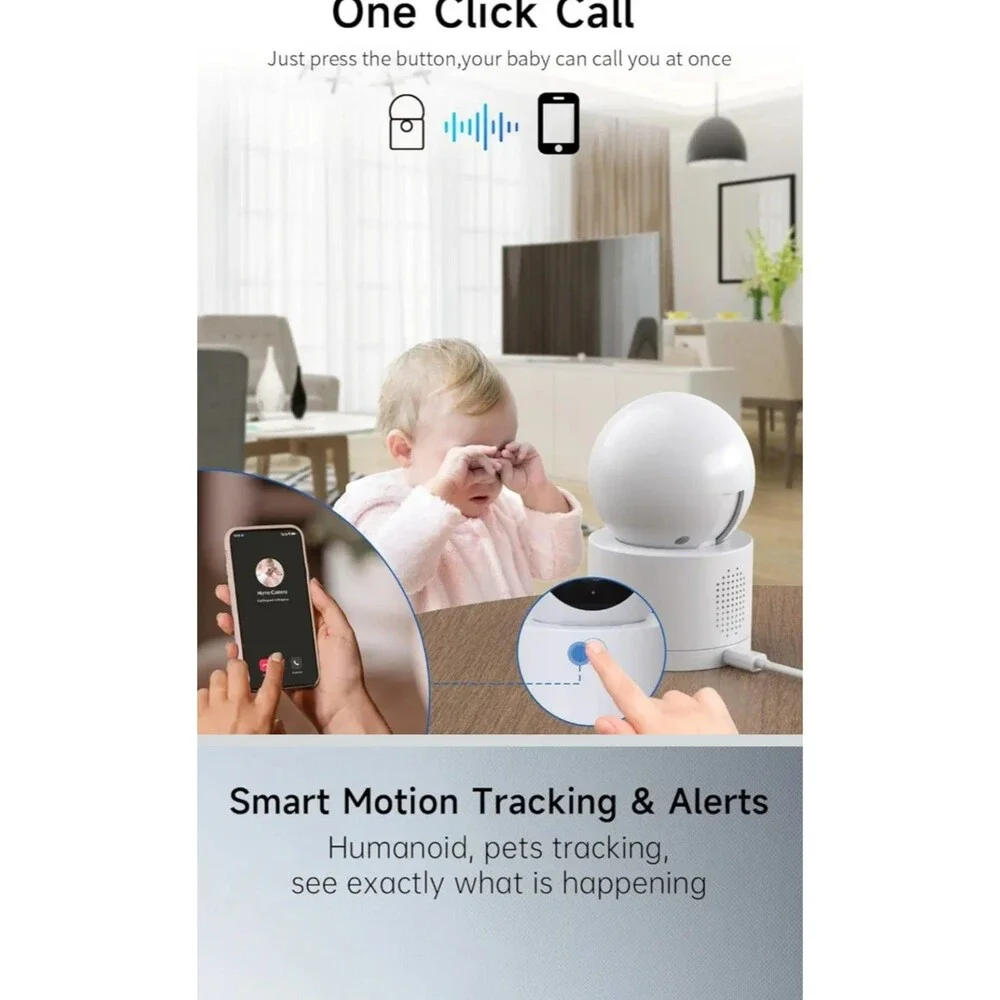 [5G & 2.4G] 2K Pan/Tilt Security Cameras for Home Security Indoor, AI Voice 100$